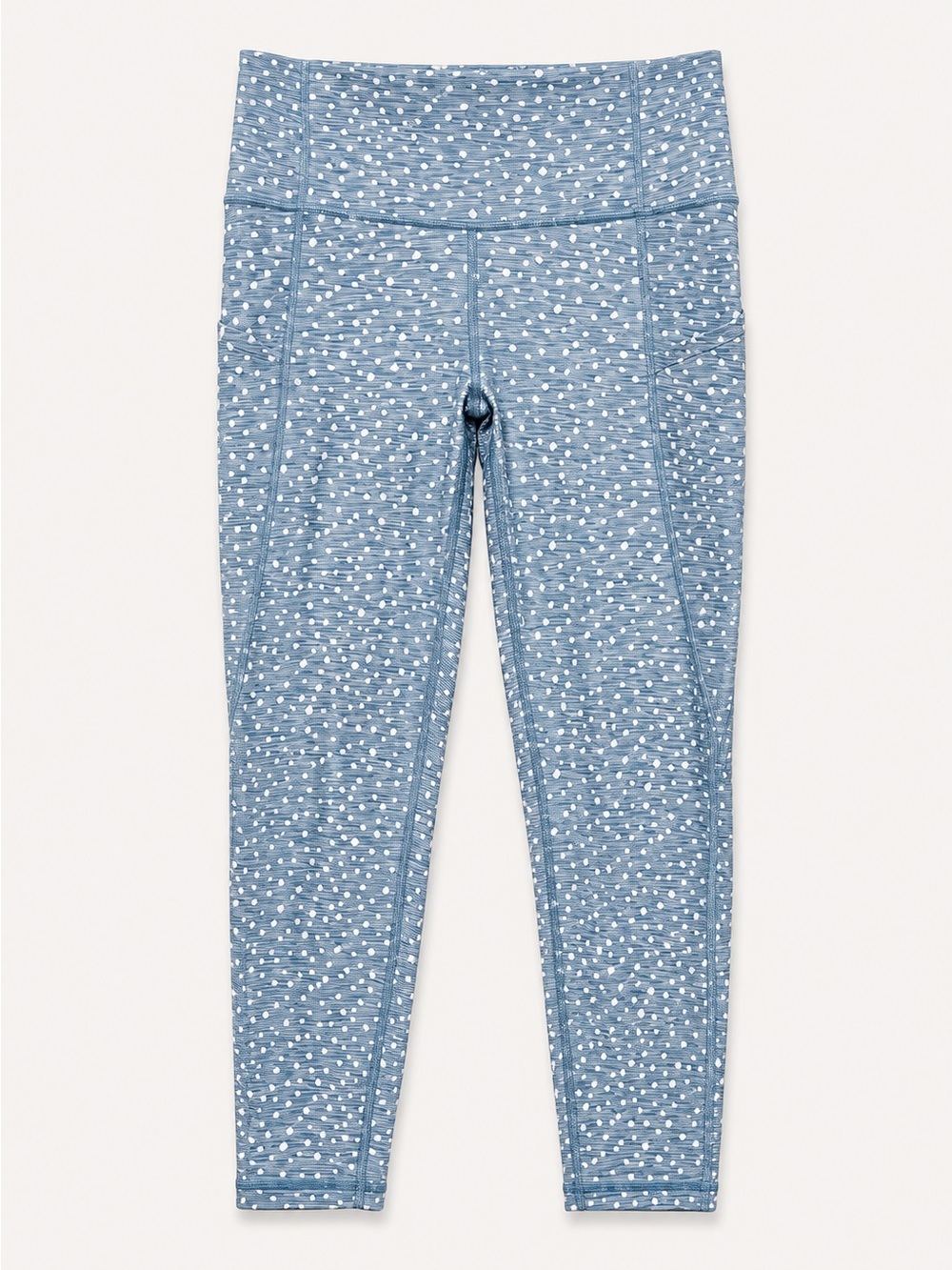 GapFit Blackout High Rise Leggings Blue White Dot Print S Regular
